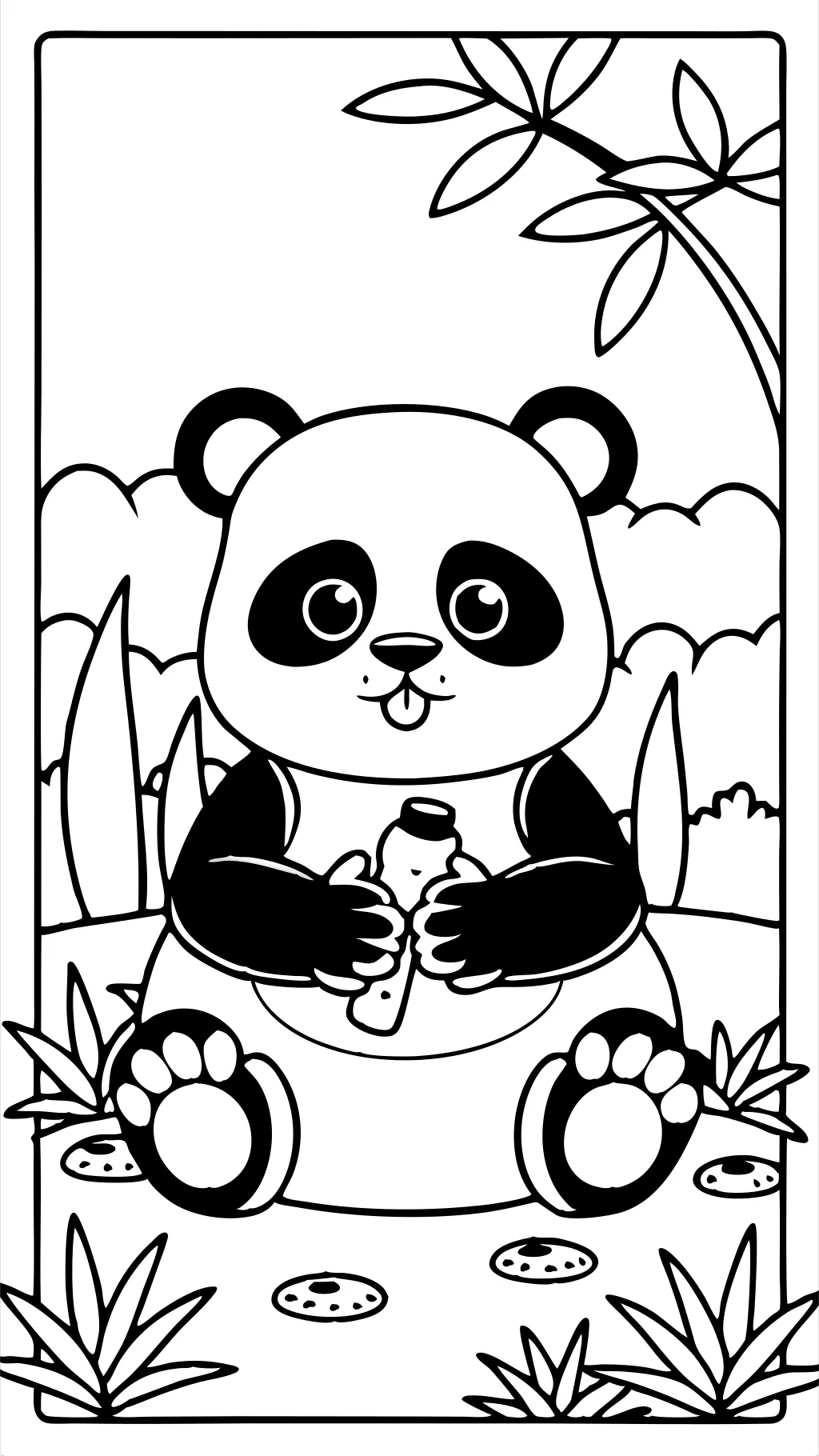 páginas para colorear de panda